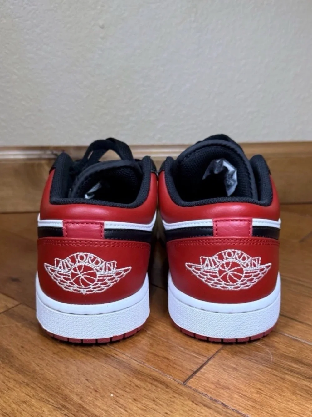 Jordan Kids Low-Top Sneakers in Black, Red, and White